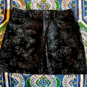 American Eagle black denim mini skirt